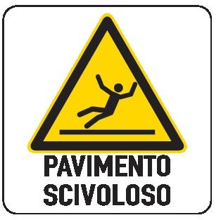 Cartello in All. 200x300 mm PAVIMENTO SCIVOLOSO