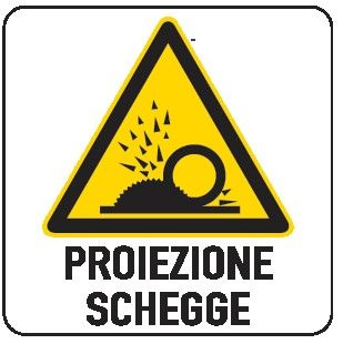 Cartello in All. 200x300 mm PROIEZIONE SCHEGGE
