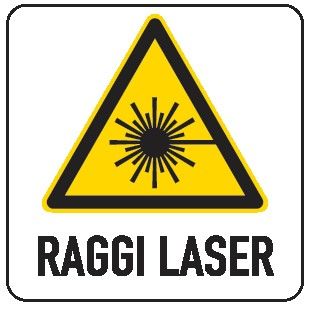 Cartello in All. 200x300 mm RAGGI LASER