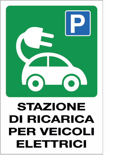 Cartello in All. 200x300 STAZIONE DI RICARICA PER VEICOLI ELETTRICI