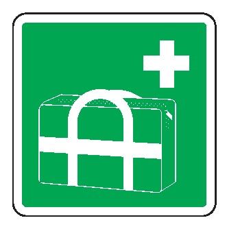 Cartello in All. 245x245 mm BORSA MEDICA DI EMERGENZA