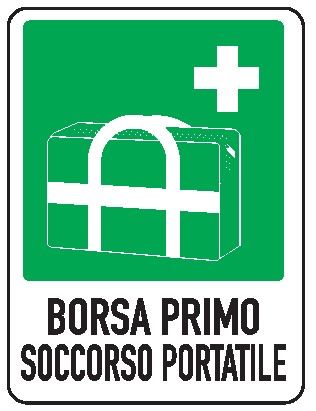 Cartello in All. 245x325 mm BORSA PRIMO SOCCORSO PORTATILE