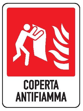 Cartello in All. 245x325 mm COPERTA ANTIFIAMMA