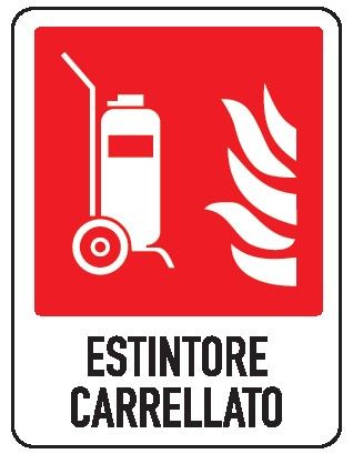 Cartello in All. 245x325 mm ESTINTORE CARRELLATO
