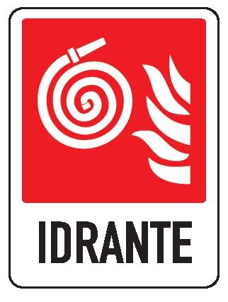 Cartello in All. 245x325 mm IDRANTE (PITTOGRAMMA GIRELLA)