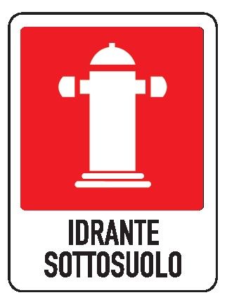 Cartello in All. 245x325 mm IDRANTE SOTTOSUOLO