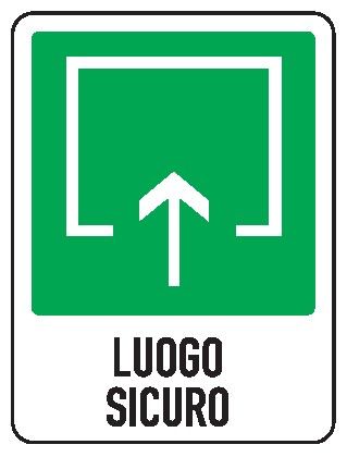 Cartello in All. 245x325 mm LUOGO SICURO