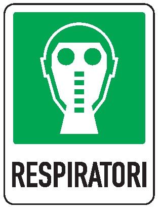 Cartello in All. 245x325 mm RESPIRATORI