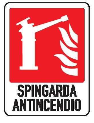 Cartello in All. 245x325 mm SPINGARDA ANTINCENDIO