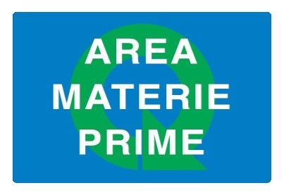 Cartello in All. 300x200 mm AREA MATERIE PRIME