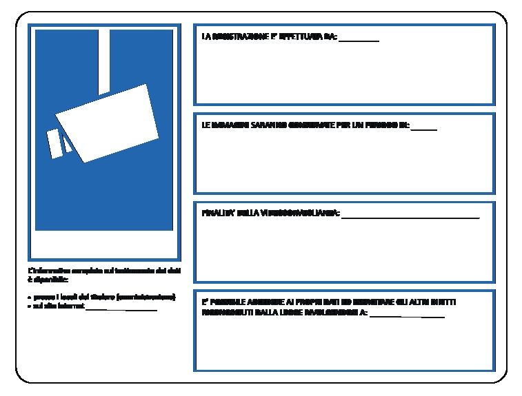 Cartello in All. 300x200 mm AREA VIDEOSORVEGLIATA