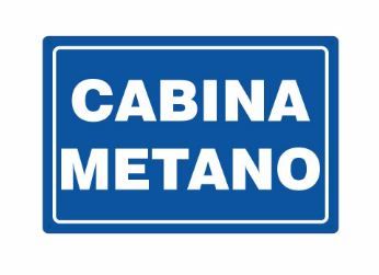 Cartello in All. 300x200 mm CABINA METANO