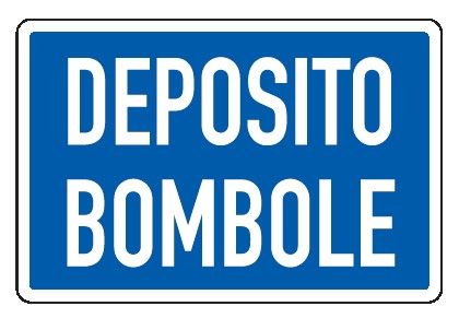 Cartello in All. 300x200 mm DEPOSITO BOMBOLE