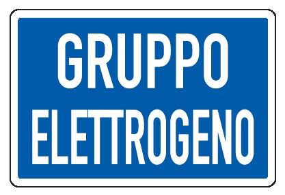 Cartello in All. 300x200 mm GRUPPO ELETTROGENO