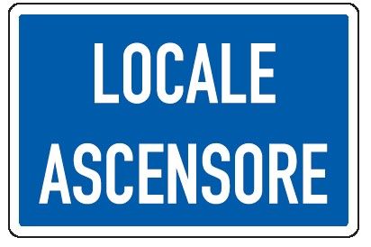 Cartello in All. 300x200 mm LOCALE ASCENSORE