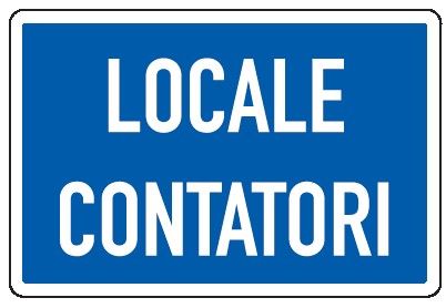 Cartello in All. 300x200 mm LOCALE CONTATORI