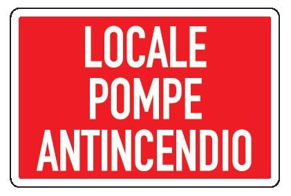 Cartello in All. 300x200 mm LOCALE POMPE ANTINCENDIO