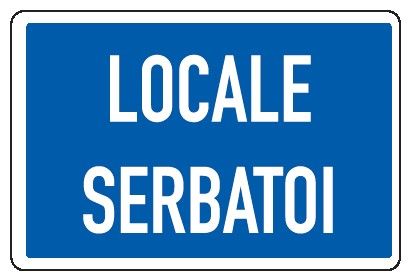 Cartello in All. 300x200 mm LOCALE SERBATOI