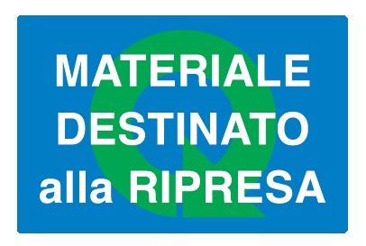 Cartello in All. 300x200 mm MATERIALE DESTINATO ALLA RIPRESA