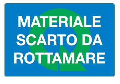 Cartello in All. 300x200 mm MATERIALE SCRITTO DA ROTTAMARE