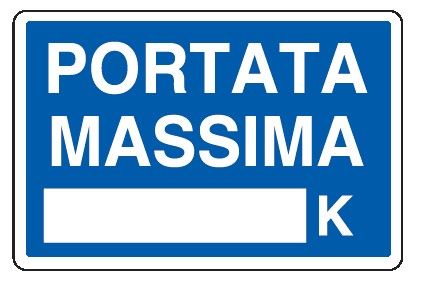 Cartello in All. 300x200 mm PORTATA MASSIMA __KG