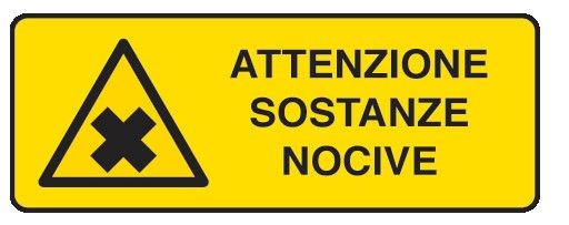Cartello in All. 330x500 mm ATTENZIONE SOSTANZE NOCIVE