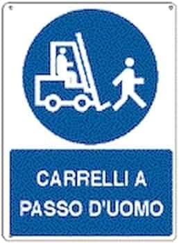 Cartello in All. 330x500 mm CARRELLI A PASSO D'UOMO
