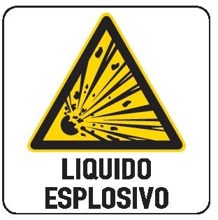 Cartello in All. 330x500 mm LIQUIDO ESPLOSIVO