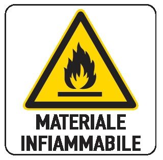 Cartello in All. 330x500 mm MATERIALE INFIAMMBILE