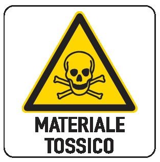 Cartello in All. 330x500 mm MATERIALE TOSSICO