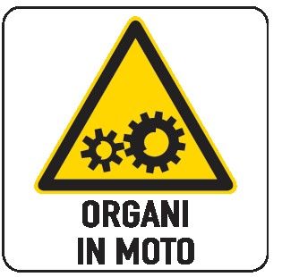 Cartello in All. 330x500 mm ORGANI IN MOTO