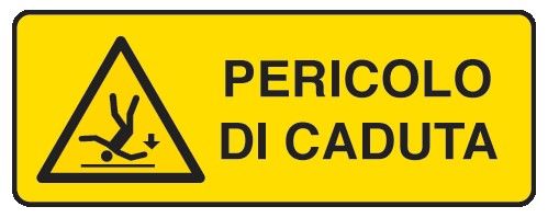 Cartello in All. 330x500 mm PERICOLO DI CADUTA