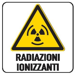 Cartello in All. 330x500 mm RADIAZIONI IONIZZANTI