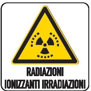 Cartello in All. 330x500 mm RADIAZIONI IONIZZANTI IRRADIAZIONI