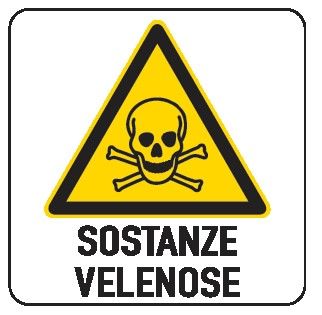 Cartello in All. 330x500 mm SOSTANZE VELENOSE