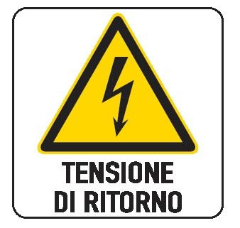 Cartello in All. 330x500 mm TENSIONE DI RITORNO