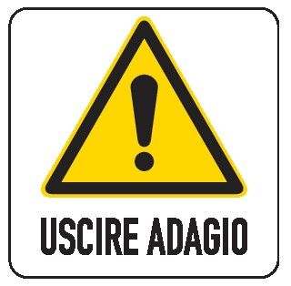 Cartello in All. 330x500 mm USCIRE ADAGIO