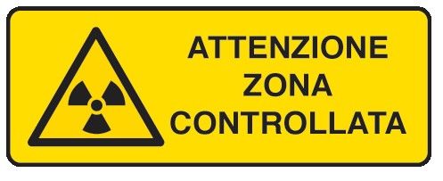 Cartello in All. 350x125 mm ATTENZIONE ZONA CONTROLLATA