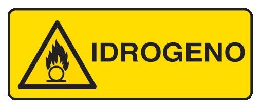 Cartello in All. 350x125 mm IDROGENO