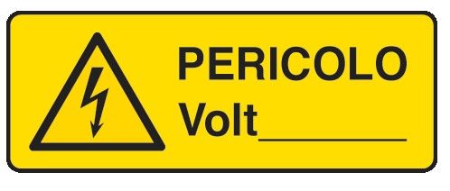 Cartello in All. 350x125 mm PERICOLO VOLT____