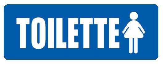 Cartello in All. 350x125 mm TOILETTE PITTOGRAMMA DONNA