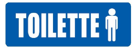 Cartello in All. 350x125 mm TOILETTE PITTOGRAMMA UOMO