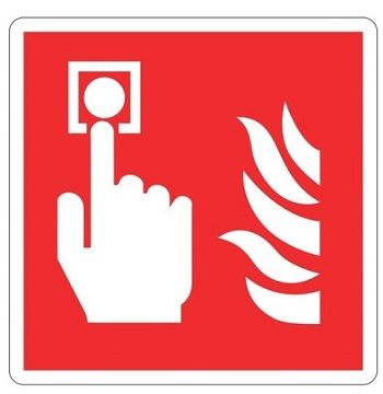 Cartello in All. 400x400 mm PULSANTE ALLARME NANTINCENDIO