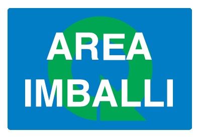 Cartello in All. 500x330 mm AREA IMBALLI
