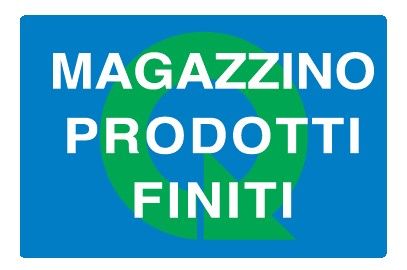 Cartello in All. 500x330 mm MAGAZZINO PRODOTTI FINITI