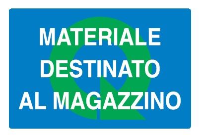 Cartello in All. 500x330 mm MATERIALE DESTINATO AL MAGAZZINO