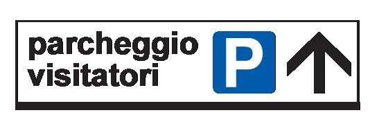 Cartello in All. Piano 1000x200 mm PARCHEGGIO VISITATORI CON FRECCIA (COMUNICARE DIREZIONE FRECCIA)