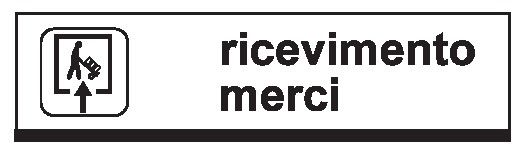 Cartello in All. Scatolato 1000x200 mm RICEVIMENTO MERCI