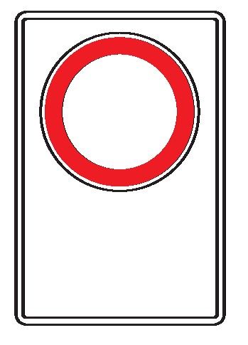 Cartello in All. Scatolato 250x450 mm DIVIETO