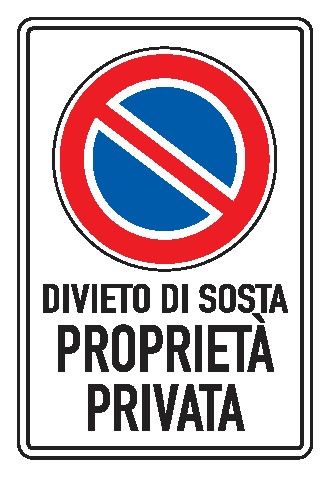 Cartello in All. Scatolato 400x600 mm DIVIETO DI SOSTA PROPRIETÀ PRIVATA